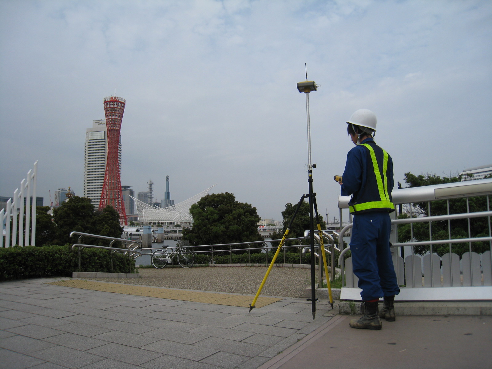 スタティック測量観測風景